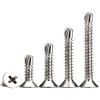 Dreneco Viti Autoperforanti Viti per Lamiera Autoperforante Viti a Testa Piatta a Croce in Acciaio Inox, M5.5×19mm,20 pcs