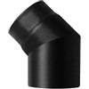 MBM Canna fumaria Curva 45 DN 120 smaltato verniciato 600 gradi per stufa a legna tubo nero acciaio sce Made in Italy
