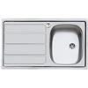 Idro Bric U81020 DX1 Lavello Inox da Incasso 1 Vasca a Destra con Sgocciolatoio 79 x 50 cm