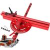Generic Sistema di recinzione per seghe da banco, in alluminio, per seghe da tavolo, per troncatrici, con recinzione telescopica, guida per mitra, scala di marcatura
