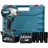 Vokot TM285 Trapano avvitatore a batteria 68V, Trapano avvitatore ad impulsi 350Nm con attacco Bussole 1/2, doppia batteria da 5000mah Motore Brusheless