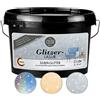 My COLOR Room Vernice glitterata (2500 ml, argento) trasparente per decorazione da parete con effetto glitter per interni, finitura decorativa, made in Germany