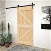Homgoday Porta scorrevole in legno, porta scorrevole, ingresso casa, bagno, soggiorno, porta stalla, porta stalla in legno, porte interne in legno, 90 x 210 cm, legno massello di pino