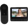 Bewinner Videocitofono Wireless - Telecamera 1080P, Display da 4,3 Pollici, Visione Notturna, Impermeabile IP65, Obiettivo Grandangolare da 170 Gradi per la Sicurezza Domestica
