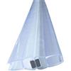 Bagnoxx 2x 2m guarnizione magnetica per porte doccia, spessore vetro 6mm, angolo di chiusura 180 gradi, per porta scorrevole o battente, labbro doccia in PVC