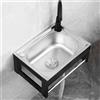Generic Lavello Da Esterno Lavello Da Cucina, Lavabo Professionale Sospeso A Paretecon Filtro E Rubinetto, Antiruggine E Resistente All'usura, Per Garage Ristorante Cucina Lavanderia, Lavabo Esterno