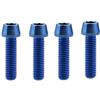 Yaruijia - Bullone in titanio M8 x 15 20 25 30 35 40 45 50 mm DIN912 con testa conica a brugola passo 1,25 mm, confezione da 4 (M8 x 30 mm, blu)