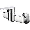 EM Miscelatori Rubinetto Serie Mak per Bagno Lavabo Doccia Bidet Incasso Cromo Lucido Monocomando Acqua Calda Fredda (Miscelatore Esterno)