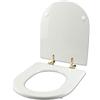 ACB/COLBAM Copriwater Dolomite ALPINA-QUADRARCO BIANCO Cerniera Oro-Sedile-Asse Wc