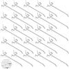 SKYPRO Assortimento di 25 ganci per pannello forato, ganci per pannello forato, accessori per pannelli forati, in metallo, per supermercati, negozi, soggiorno, cucina, casa (lunghezza 150 mm,