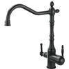 XJTNLB Miscelatore Cucina Vintage Rubinetto Lavello Cucina 3 Vie Nero Rubinetto per Depuratore Acqua a Doppia Leva Rubinetti Cucina
