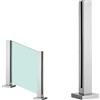 ZAQI Ringhiera Vetro scale interne esterni Ringhiera In Vetro In Acciaio Inossidabile, Sistema Di Ringhiere Per Balaustre Con Viti, Palo Di Recinzione In Vetro Per Balcone/Terrazza/Scale/Giardino