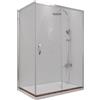 Generico Box Doccia Angolare 90x120 cm con 1 Apertura Scorrevole e 1 Lato Fisso Vetro Temperato Trasparente 5mm Altezza 190cm Profili in Alluminio cromo
