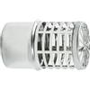 ALLINOX Terminale Orizzontale Scarico Fumi Eco Pellet Acciaio INOX AISI 304 Protezione Con Griglia Per Canna Fumaria (DN 80)