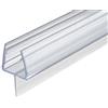 Gedotec Guarnizione per porta in vetro | 200 cm | guarnizione per porta doccia in vetro e fondo per cabine doccia e porte in vetro | guarnizione per sigillare dal pavimento in PVC trasparente