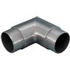 TIBU Ringhiera in acciaio inox, montaggio a parete, ringhiera per scale interne ed esterne, per balcone, terrazza, scale, variante: angolo 90°, connettore 42,4 x 2 mm, materiale di montaggio