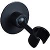 TopHomer Supporto per soffione doccia in acciaio inox, 360° adesivo regolabile per doccetta e bidet, colore nero, 1 pezzo