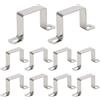 Dorccsi 10pcs Fence Post Brackets, clip del pannello di recinzione in acciaio inossidabile, antirattoppo e anti -corrosione, adatto a pali in cemento o legno