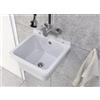 GRANITAN Lavandino da Esterno Moderno per Garage e Lavanderia - Lavatoio per Installazione Interna ed Esterna - Pilozzo da Esterno Giardino - 40x38x22,8 cm - Bianco