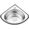 DSKJHI Lavandino Angolare in 304 Acciaio Inox, 34x34x15 cm Lavabo Vasca Singola Piccolo Lavamani a Parete per Camper Barca Bagno Cucina