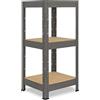 shelfplaza® 90x30x30cm PRO Scaffale metallo per carichi pesanti grigio con 3 ripiani con 200kg capacità di carico/Scaffali in metallo per garage come scaffali per ripostiglio o officina