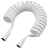 TYMYW Tubo Flessibile Doccia Telescopico, Tubo A Molla, Tubo A Spirale, Adatto per Doccetta, Wc, Pistola A Spruzzo, Bidet,Bianco,1,5 M