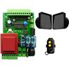Tecnosystem Kit SCHEDA CENTRALE UNIVERSALE con Coppia di Fotocellule ad Incasso e Radiocomando per CANCELLO SCORREVOLE, PORTE BASCULANTI e SERRANDE. COMPATIBILE CON TUTTE LE MARCHE 230Vac CAME FAAC FADINI BENINCA