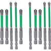 SPORTARC 10pcs FPH2 Magnetico Phillips Cacciavite Bit Set 65mm 110mm Magnetico Speciale Scanalato Croce Cacciavite Bit per Elettricista
