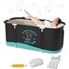 Dreuhuing Vasca da bagno pieghevole per adulti, vasca da bagno fredda, 110 x 60 x 50 cm, vasca da bagno pieghevole, vasca da bagno con ghiaccio, vasca da bagno separata per la famiglia, vasca da bagno