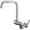 XJTNLB Miscelatore 3 Vie Abbattibile Sottofinestra Pieghevole, Rubinetto a Tre Vie Cucina Ottone Depuratore+Acqua+Rubinetto, Cromo