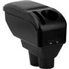 ZENVI Braccioli Compatible with OPEL Corsa E Braccioli 2014-2018 Console Centrale Organizer Immagazzinaggio Scatola Utilizzabile Per Autisti Supporto Gomito (Stile Fibra Carbonio)
