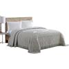 Beatrice Home Fashions Copriletto in ciniglia con medaglione, matrimoniale, grigio