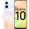 realme 10-8+128GB smartphone, Display Super AMOLED da 90 Hz, Fotocamera a colori AI da 50 MP, Chipset Helio G99, Batteria massiva da 5.000 mAh, Ricarica SUPERVOOC da 33 W, Bianco, Versione Italiana