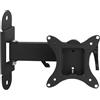 LINK LKBR13 Braccio a Muro con 2 Snodi per TV LED/LCD da 13 a 37 Fino a 15Kg e Vesa 100X100, Nero