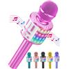 MicQutr Microfono Karaoke Bluetooth Microfoni Karaoke Wireless con LED Flash Portatile