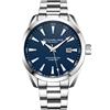 Stuhrling Original orologio uomo analogico con quadrante analogico - Cinturino in pelle di vitello o cinturino in acciaio inossidabile, 3953 Collezione orologi uomo (Stainless Steel/Blue)