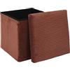 HOME DECO FACTORY, HD0275, Pouf pieghevole Cotele Scott Terra, morbidezza, mobile, seduta, cassapanca e panca pieghevoli, 38 x 38 x 38 cm, altezza seduta 38 cm, terracotta