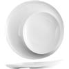 H&H-Selection, set 2 piatti, in porcellana di alta qualità, ø 25,7 cm, bianco, piatti da portata, piatti da presentazione, piatti professionali per ho.re.ca