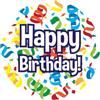 PD-Party 7028418 Sottobicchieri per Feste - Happy Birthday, Cartone, Multicolore, 10cm Lunghezza x 10cm Larghezza x 0.3cm Altezza