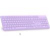 LeadsaiL Tastiera Wireless, Wireless Keyboard Full Size, Italiano QWERTY Layout Ergonomico USB 2.4Ghz con Tastierino Numerico per PC, Laptop, Mac OS, Macbook Pro/Air, Windows-Viola