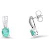ALFIERI & ST. JOHN Orecchini in oro con diamanti ct. 0,11 e smeraldi ct. 0,90