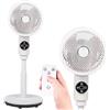 BAKAJI Ventilatore a Piantana con 3 Pale, Leggero e Salvaspazio, Potenza 50 Watt con Telecomando e 6 Velocità Selezionabili, Funzione Timer, Base Antiribaltamento, Ventilazione Silenziosa