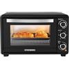 Steinborg Mini forno con convezione, 25 litri, forno elettrico per pizza, mini forno 3 in 1, piastra per briciole, calore superiore e inferiore, risparmio energetico, 100 - 230 °C, timer da 60 minuti