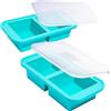 Souper Cubes Grande vassoio in silicone per congelatore da 2 tazze (500 ml) con coperchi, perfetto per zuppe, stufati, salse, cottura in lotti e molto altro ancora, stampi in silicone per congelatore