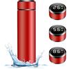 VOHESEA Thermos da 500 ml, con indicatore di temperatura a LED, in acciaio inox 304, thermos con touch screen a LED, a prova di perdite, senza BPA, per casa, ufficio, viaggi, sport