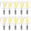 WULUN 10 Pezzo E14 4W Lampade LED, Edison G45 Mini Globe Lamp, Vetro Chiaro, 6000K Bianco Freddo, 400 LM, Non Dimmable, Corrisponde 40W Lampadina, AC 220-240V (Bianco Freddo, E14)