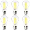 DiCUNO Lampadina LED Ultra Efficiente E27, 5,3W equivalente 75W, Bianco neutro 4000K, Lampade a filamento Edison LED a risparmio energetico, Classe energetica A, 1120lm, Vetro, 6 Pezzi