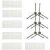 Tecasa 6* Spazzola laterale & 6* Filtro HEPA Accessori Ricambi per aspirapolvere robot Lefant LS1