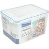 Addis Contenitore per alimenti super grande con chiusura ermetica, 9 litri, rettangolare, ermetico, in silicone, senza BPA, con coperchio a clip, trasparente