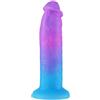 Umania Dildo femminile realistico, grande e spesso, da 24,5 cm, in silicone con colori sfumati. Pene per sesso vaginale e anale. Prostata pene largo con ventosa potente, compatibile con dildo indossabili